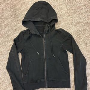 Lululemon Black zip-up scuba hoodie